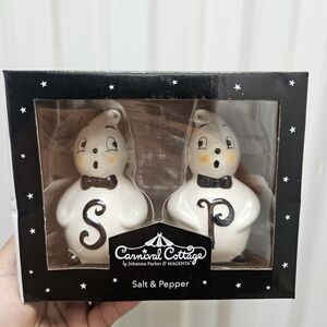 Carnival Cottage Salt & Pepper Shakers - White